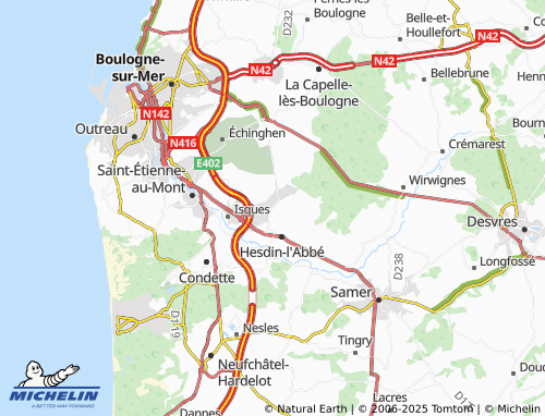 MICHELIN Lancadres map - ViaMichelin