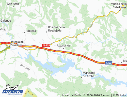 MICHELIN Asturianos map - ViaMichelin