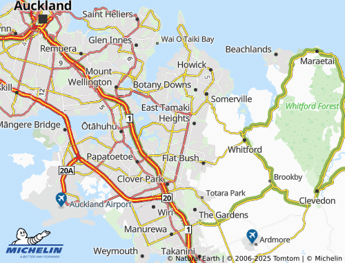MICHELIN East Tāmaki map - ViaMichelin