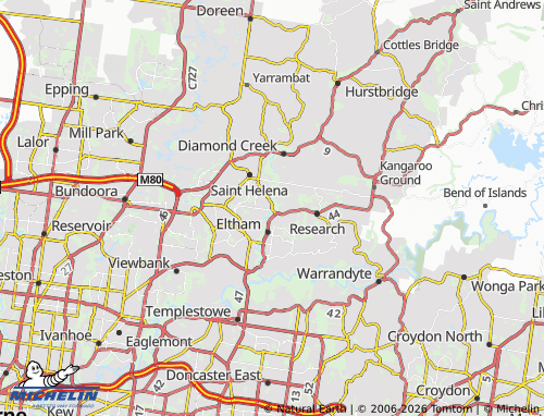 Mapa MICHELIN Eltham North - ViaMichelin