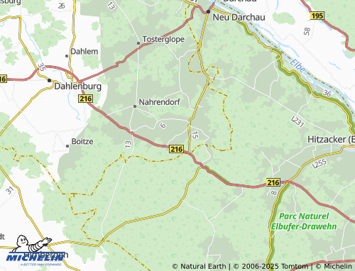 MICHELIN Lüben map - ViaMichelin