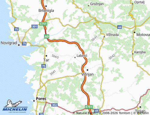 Mapa MICHELIN Labinci - ViaMichelin