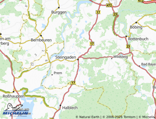 MICHELIN Steingaden map - ViaMichelin