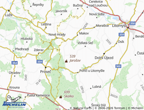 MICHELIN Chotěnov map - ViaMichelin