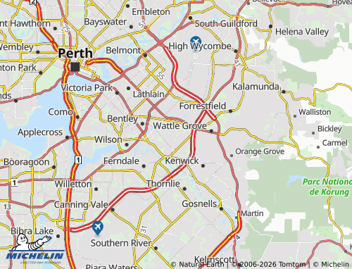 Mapa MICHELIN East Cannington - ViaMichelin