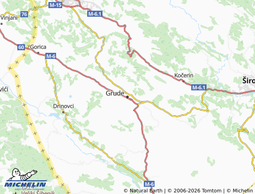 MICHELIN Grude map - ViaMichelin