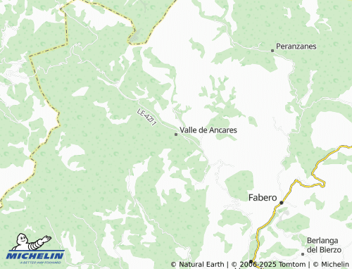 Kaart MICHELIN Valle de Ancares - ViaMichelin