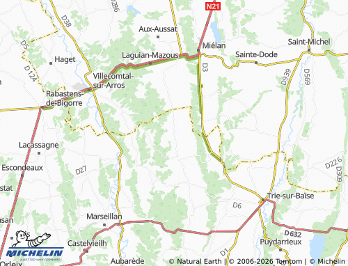 MICHELIN Estampures map - ViaMichelin