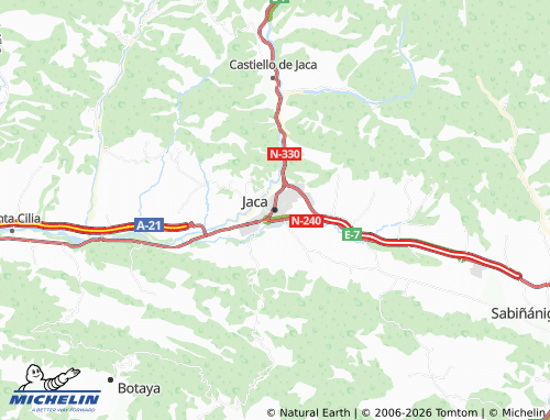 MICHELIN-Landkarte Jaca - ViaMichelin