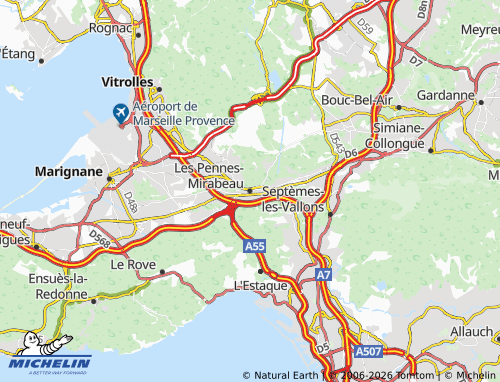Mappa MICHELIN Les Pennes-Mirabeau - ViaMichelin