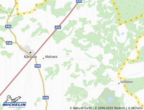 MICHELIN Lielā Zeļčova map - ViaMichelin
