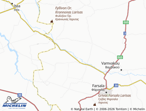 MICHELIN Pyrgakia map - ViaMichelin