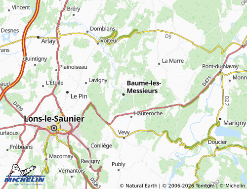 Mappa MICHELIN Baume-les-Messieurs - ViaMichelin