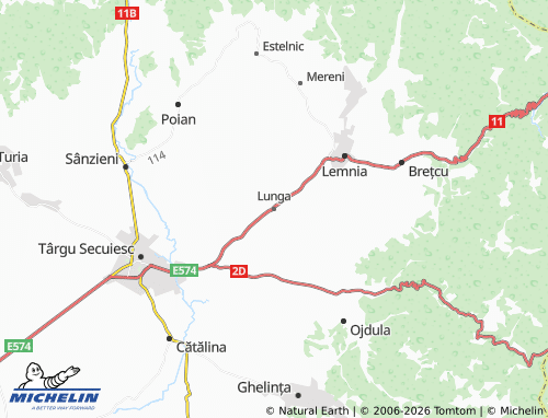 MICHELIN Lunga map - ViaMichelin