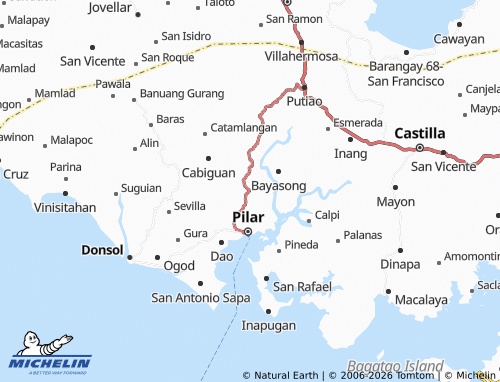 MICHELIN Abas map - ViaMichelin