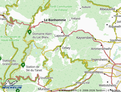 Mapa MICHELIN Orbey - ViaMichelin