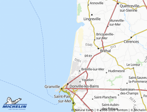 MICHELIN Coudeville-Plage map - ViaMichelin