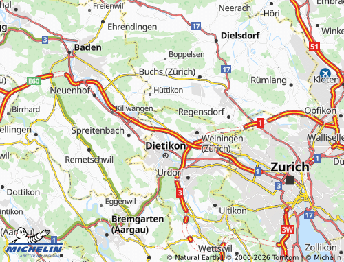 MICHELIN-Landkarte Geroldswil - ViaMichelin