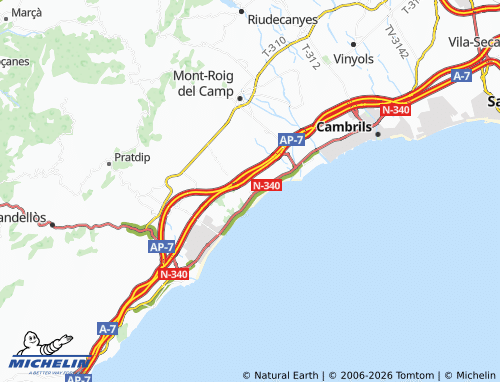 Carte MICHELIN Rustical Mont-roig - ViaMichelin