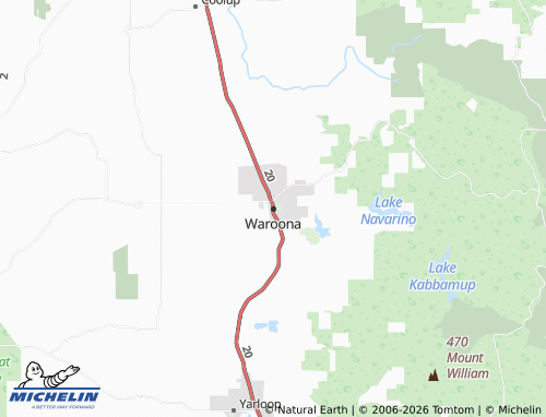 Mapa MICHELIN Waroona - ViaMichelin