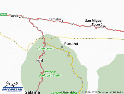 Mappa MICHELIN Purulhá - ViaMichelin