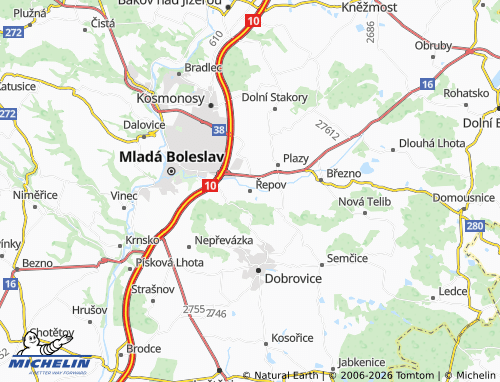 Mapa MICHELIN Řepov - ViaMichelin
