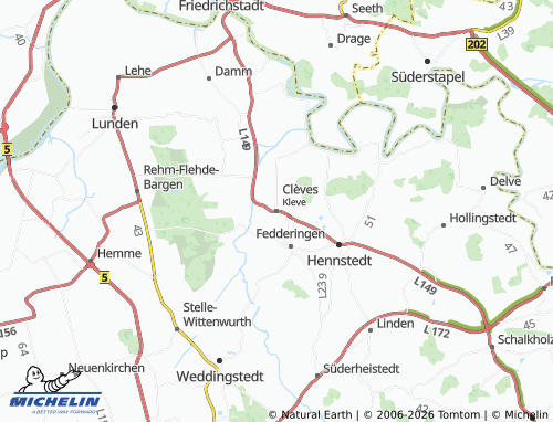 MICHELIN Cleves map - ViaMichelin