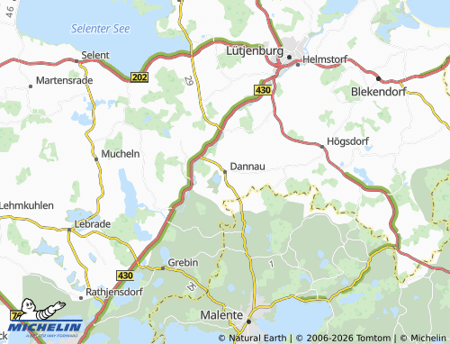 MICHELIN Dannau map - ViaMichelin
