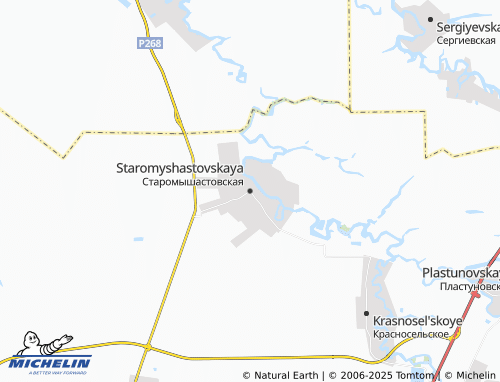 MICHELIN Staromyshastovskaya map - ViaMichelin