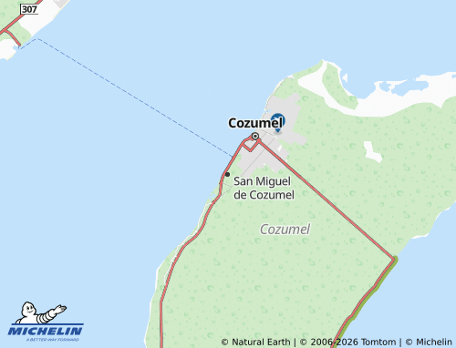 MICHELIN San Miguel de Cozumel map - ViaMichelin