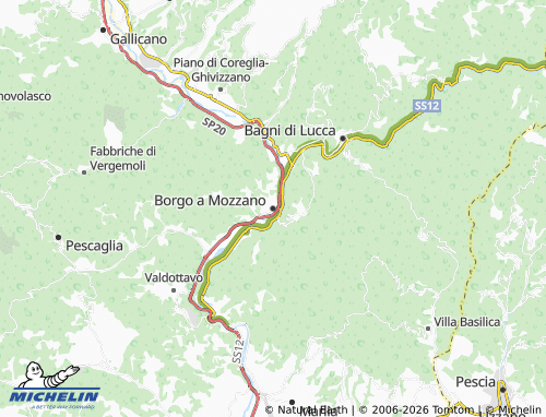 Mapa MICHELIN Borgo a Mozzano - ViaMichelin