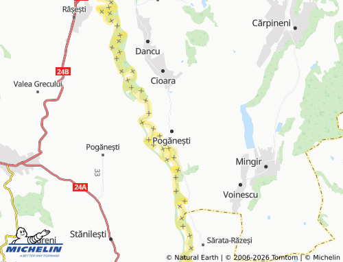 Mappa MICHELIN Pogănești - ViaMichelin
