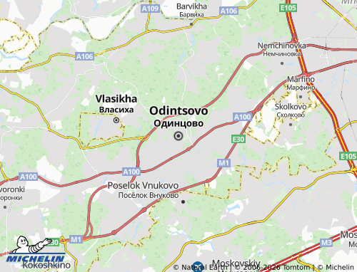 Carte MICHELIN Odintsovo - ViaMichelin