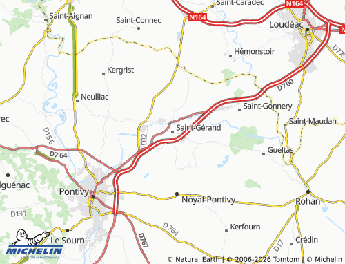 Mappa MICHELIN Saint-Gérand-Croixanvec - ViaMichelin