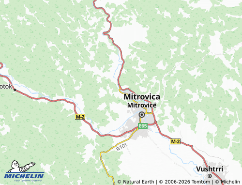 Carte MICHELIN Zveçan - ViaMichelin