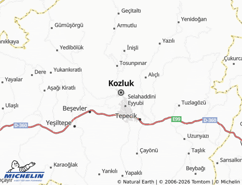 Mapa MICHELIN Kozluk - ViaMichelin