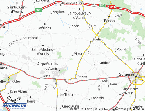 Mapa MICHELIN Virson - ViaMichelin