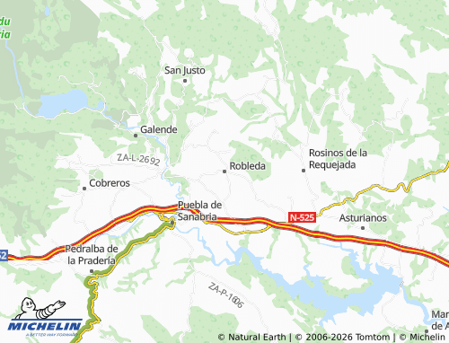 MICHELIN Robleda-Cervantes map - ViaMichelin