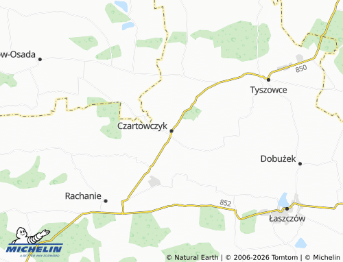 MICHELIN Czartowczyk map - ViaMichelin
