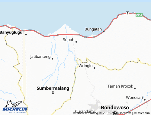 MICHELIN Gunung Malang map - ViaMichelin