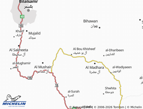 MICHELIN-Landkarte Al Bou Khisheef - ViaMichelin