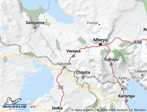 Mappa MICHELIN Mbozi - ViaMichelin
