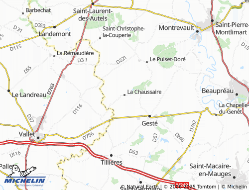 MICHELIN La Chaussaire map - ViaMichelin