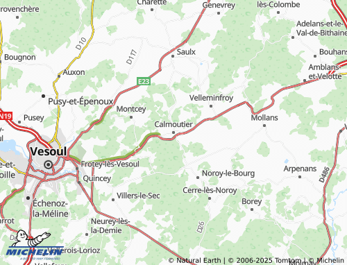 MICHELIN-Landkarte Calmoutier - ViaMichelin