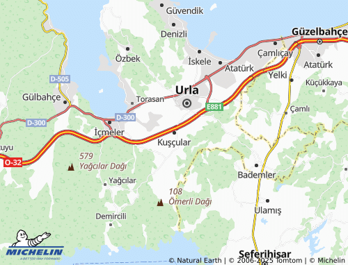 MICHELIN Kuşçular map - ViaMichelin