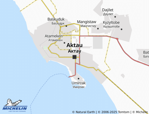 MICHELIN Aktau map - ViaMichelin