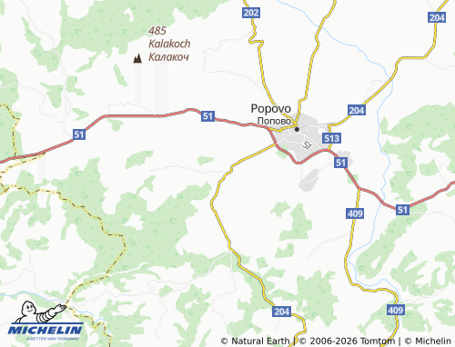 Mapa MICHELIN Medovina - ViaMichelin
