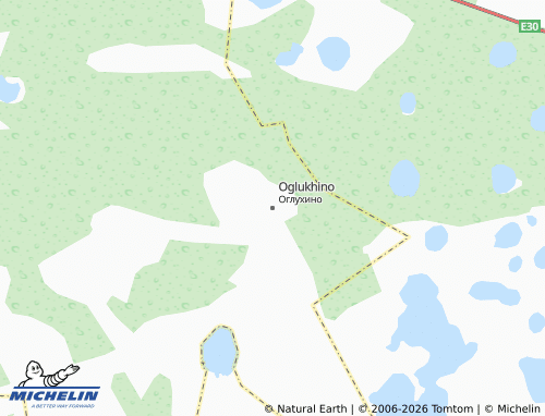 MICHELIN-Landkarte Oglukhino - ViaMichelin