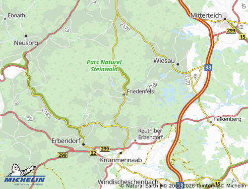 Mappa MICHELIN Friedenfels - ViaMichelin