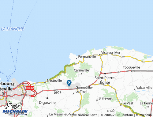 MICHELIN Fermanville map - ViaMichelin